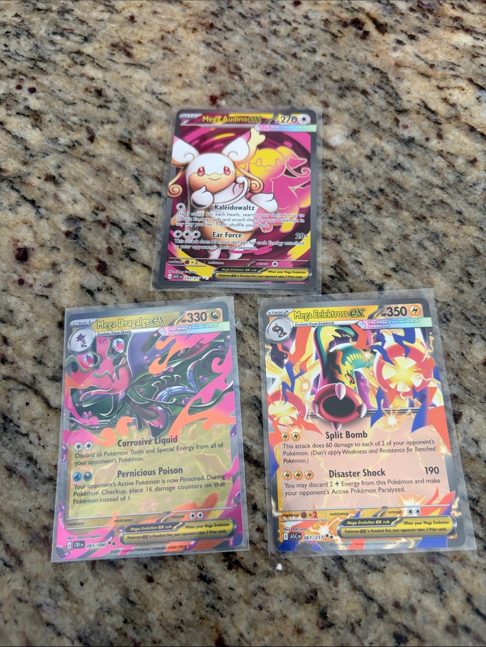 Pokemon Mega Trading Cards Pink Yellow Black Holo (3)